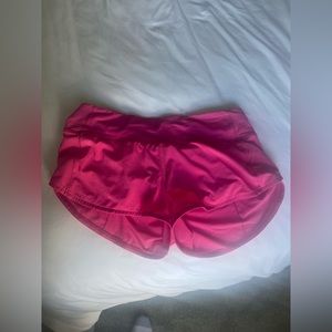LuluLemon Sonic Pink Speed Up Shorts